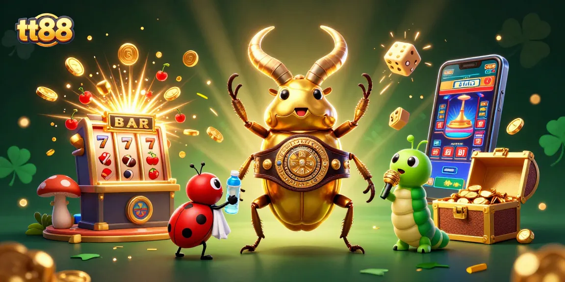 Experience thrilling gaming at tt88 with a vibrant scene showcasing unique characters and jackpot excitement.