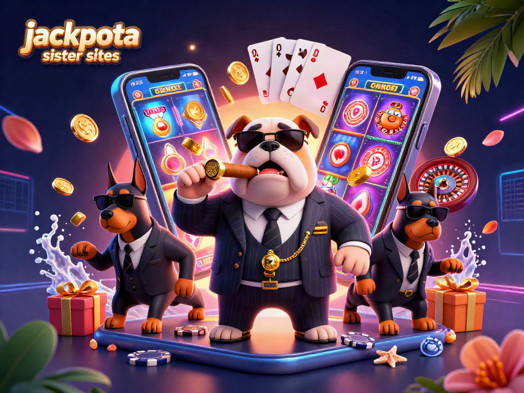 Experience the thrill of gameplay at jackpota sister sites with 3D casino characters and exciting game elements.