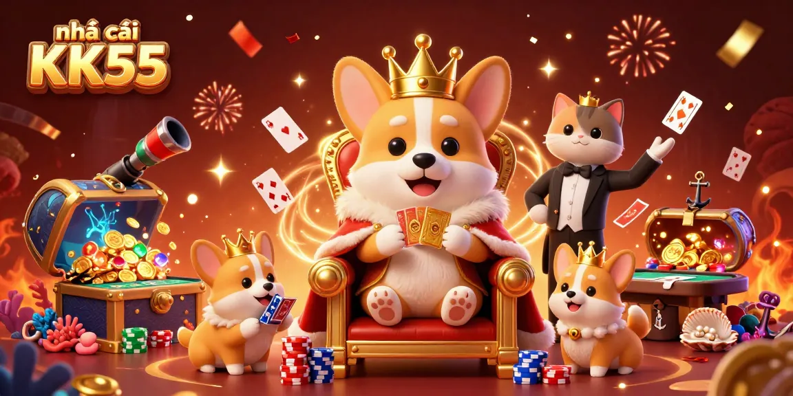 Experience thrilling gameplay at nhà cái KK55 with an enchanting 3D royal casino scene.