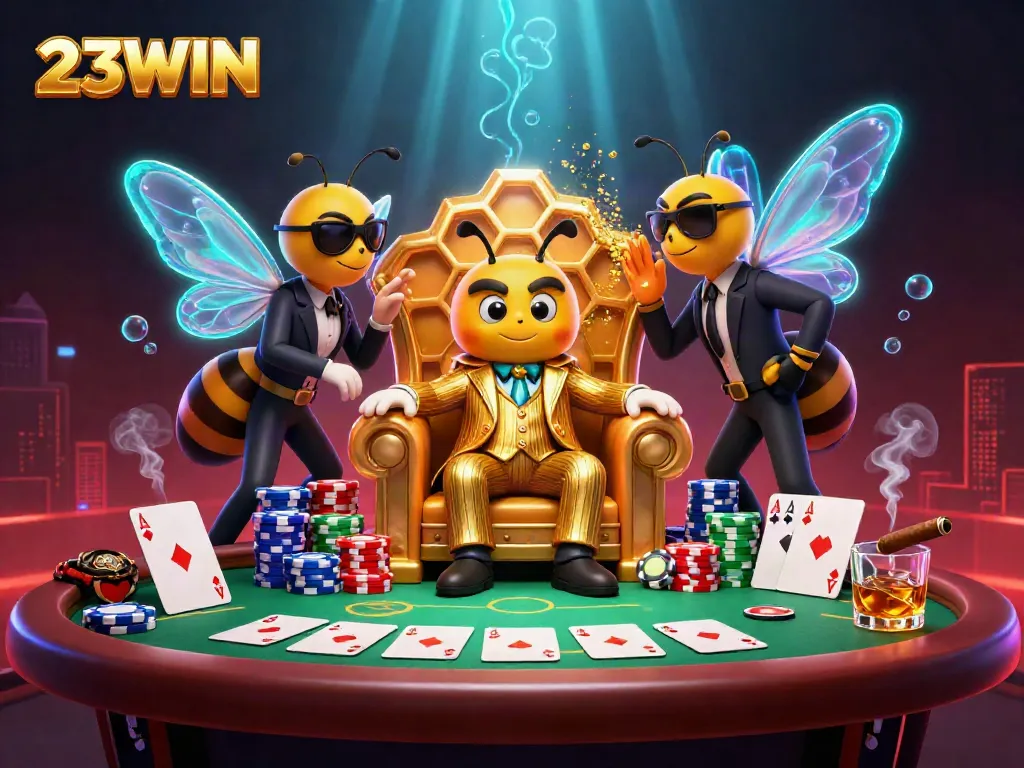 Engage with 23WIN, the top Asian online casino experience featuring vibrant characters and dynamic gaming elements.