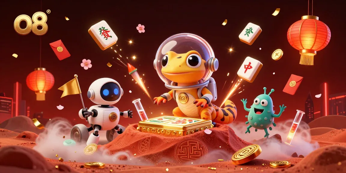 Join the Martian gecko in discovering a golden casino oasis on Mars in an exciting o8 adventure.