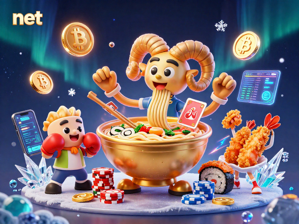 Bet with confidence at net while enjoying a vibrant 3D casino scene featuring unique cartoon characters.