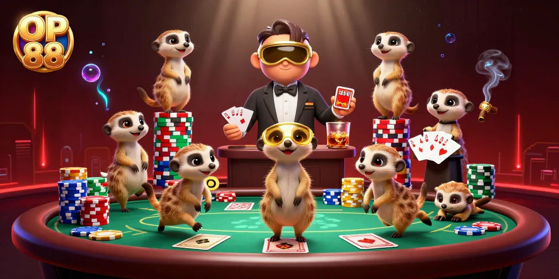 Engage in thrilling gameplay at OP 88 as meerkats run a dynamic casino operation.