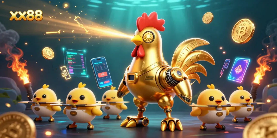Win big with xx88 at the exciting golden rooster casino showdown featuring vibrant crypto elements.