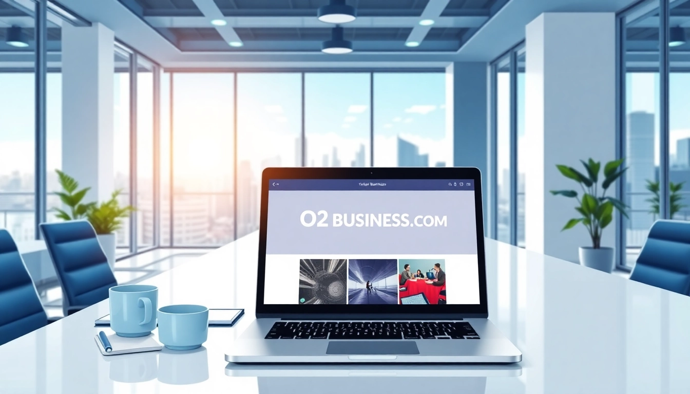 Enhance your business solutions with o2business.com in a dynamic office environment.
