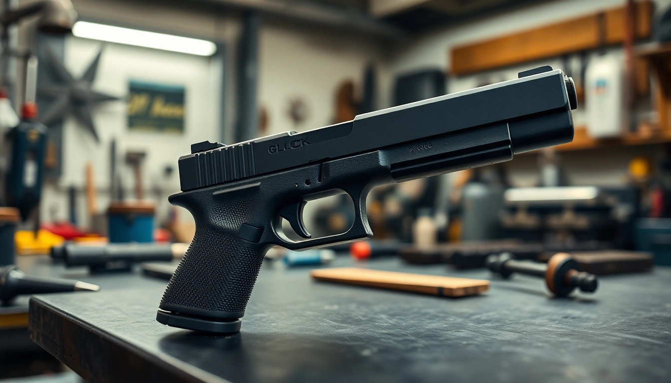 Examine the glock 17 slide showcased with precision and clarity, emphasizing its design attributes.