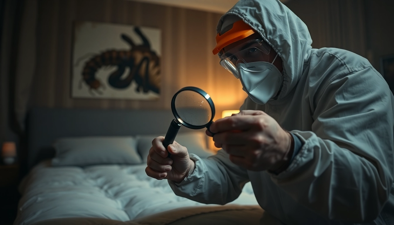 Bed bug exterminators conduct professional inspections for effective pest control.