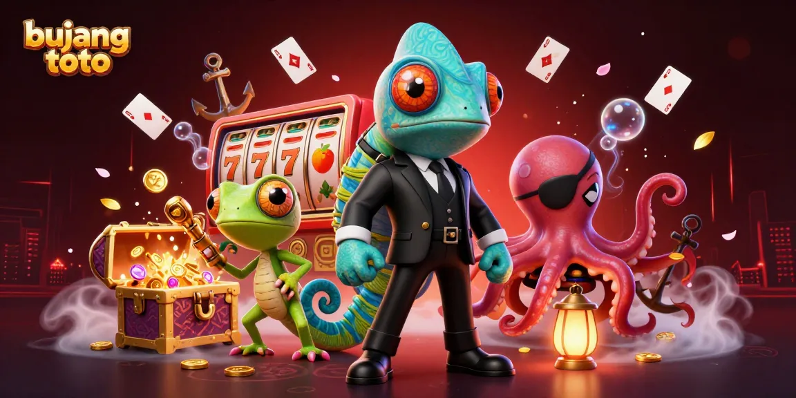 Bujang toto showcases a dynamic casino scene with vibrant characters and engaging gaming elements.