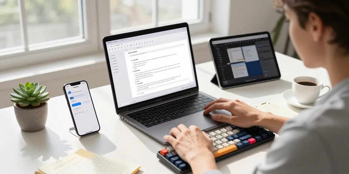 使用 WPS Office 下载的在线文档协作场景，现代办公环境，阳光明亮。