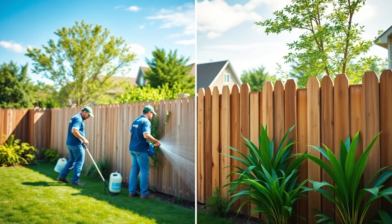 Fence Cleaning service demonstrating eco-friendly techniques to enhance wood fence appearance.