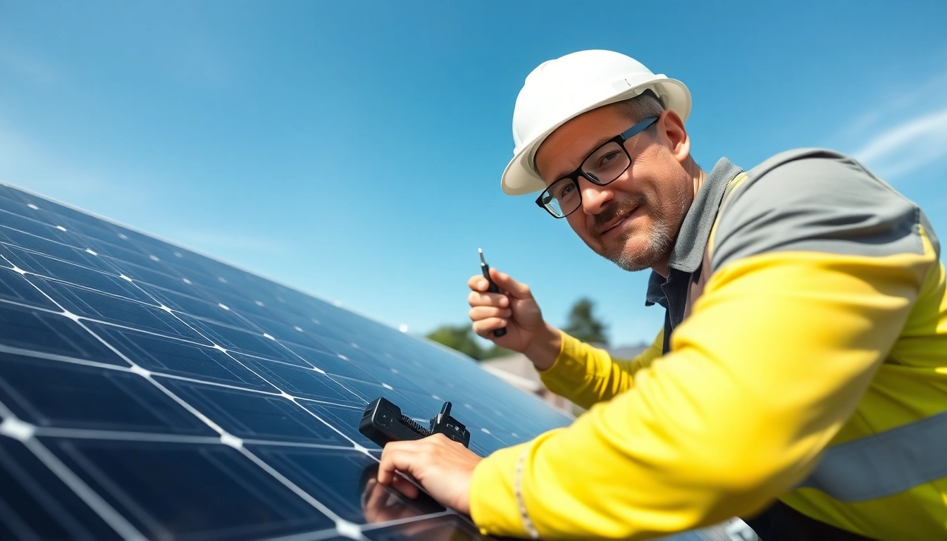 Performing solar maintenance New Jersey on rooftop panels for optimal performance.