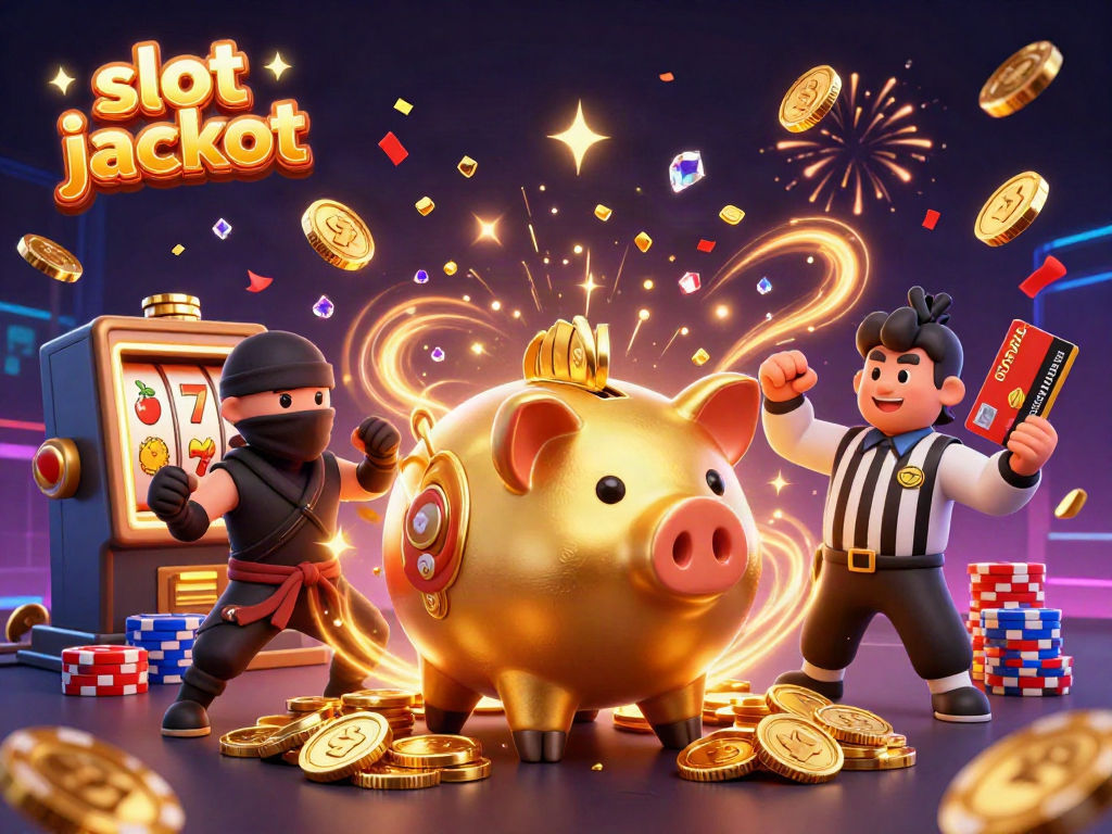 Celebrate a slot jackpot with vibrant casino characters and dynamic gaming elements.