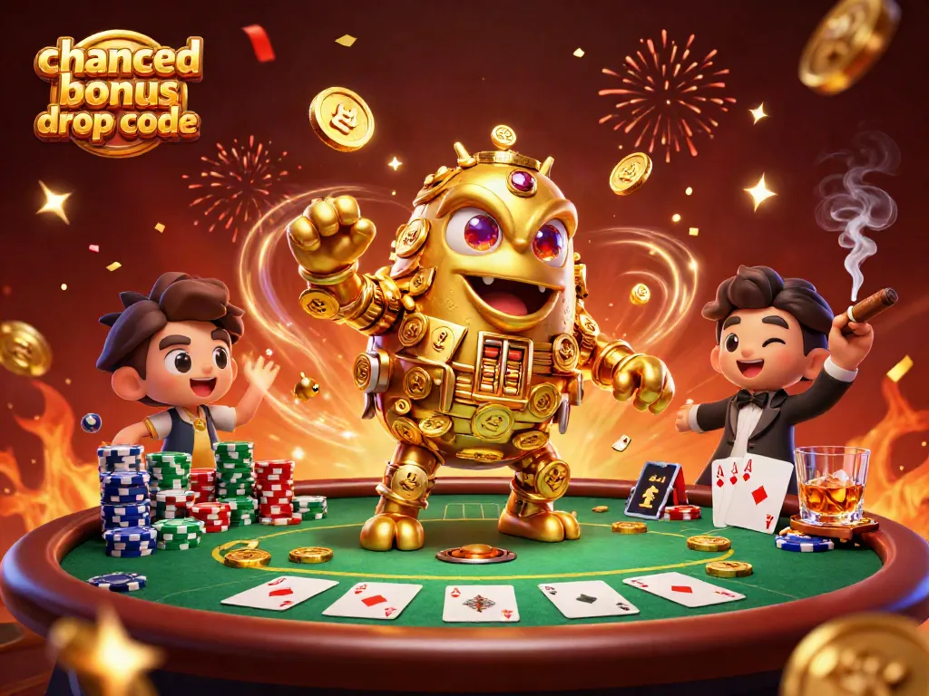 Engage with the exciting world of gambling using the chanced bonus drop code for free coins in a vibrant casino scene.