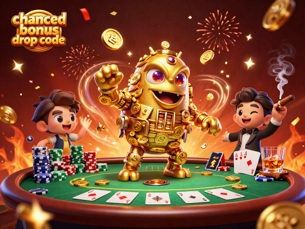 Engage with the exciting world of gambling using the chanced bonus drop code for free coins in a vibrant casino scene.