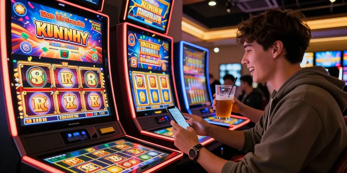 Exciting online gaming moment at situs gacor slot machine with vibrant graphics and animated jackpot.