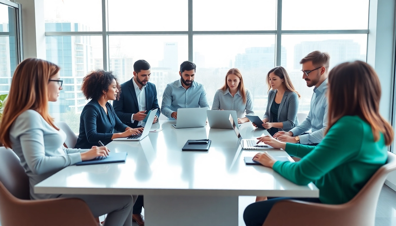 Temp agencies provide diverse teamwork solutions in a professional office setting.