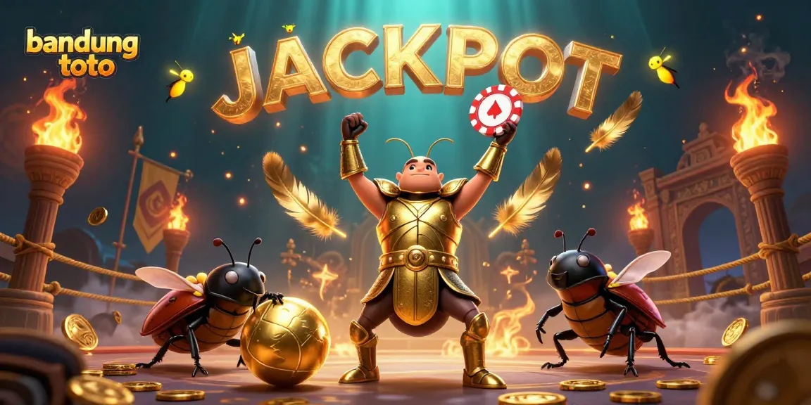 Experience the thrill with bandung toto as heroic characters celebrate a casino jackpot in vibrant colors.