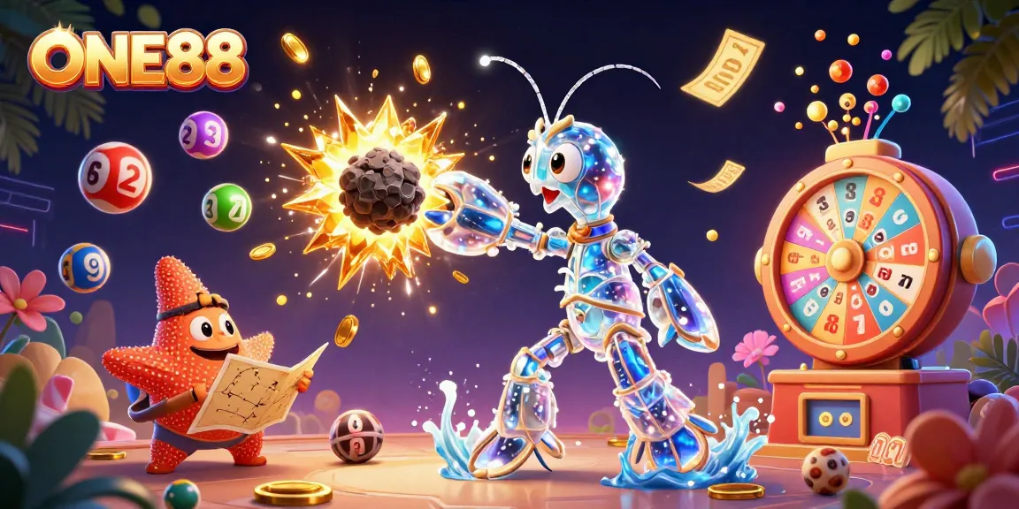 Experience the excitement of winning with ONE88's vibrant casino scene filled with golden coins and dynamic game elements.