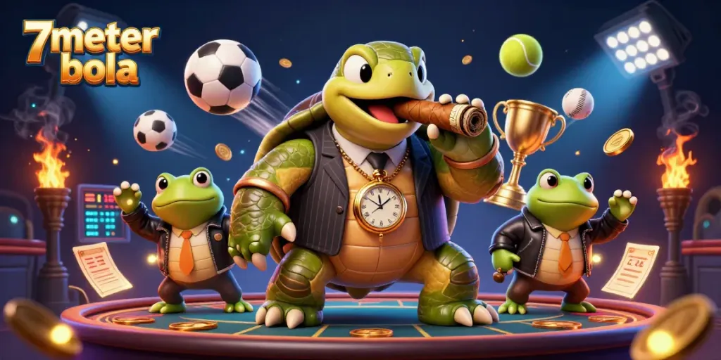 Experience the excitement of 7meter bola with engaging sports-themed casino elements in a vibrant scene.
