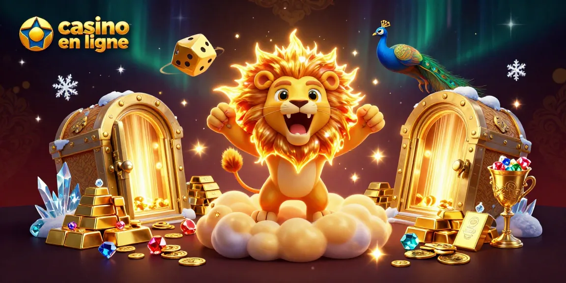 Plongez dans le monde du casino en ligne avec cette illustration dynamique représentant des éléments captivants et des personnages fantastiques.