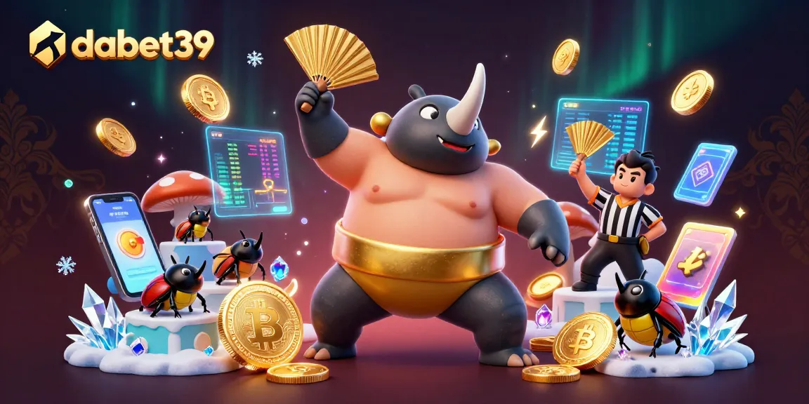 Experience the excitement of dabet39 as a beetle champion sends coins flying in this vibrant casino scene.