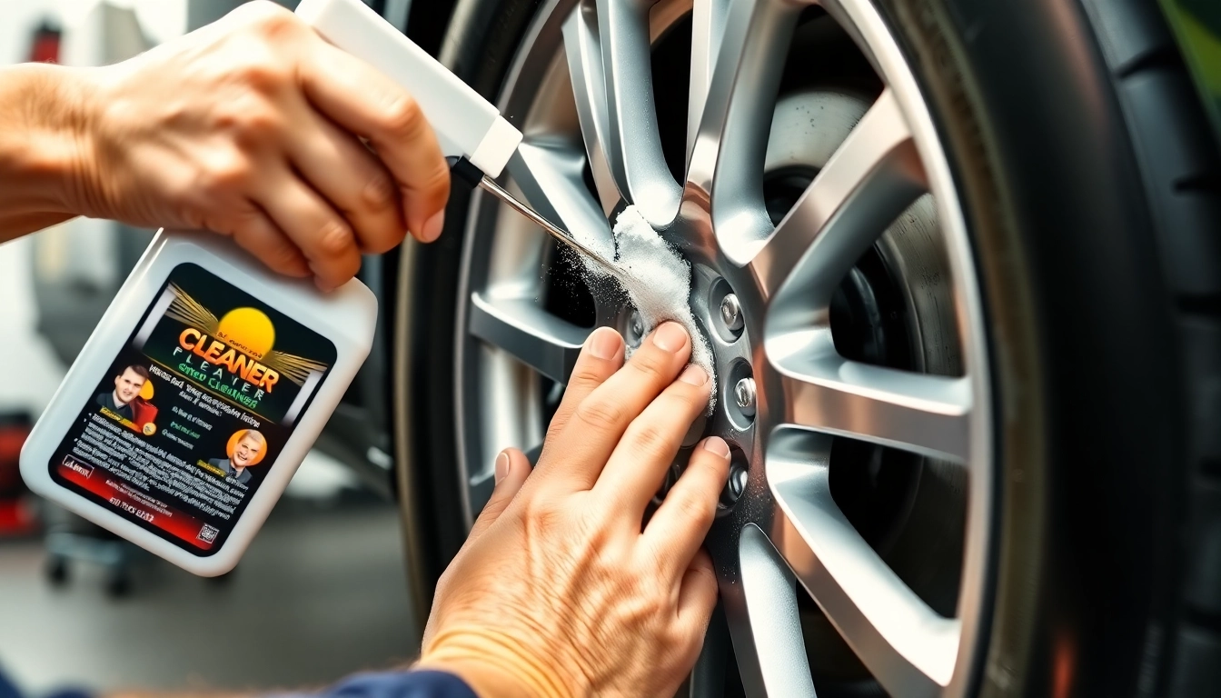 Using wheel and tire cleaner Canada to achieve spotless wheels and tires.