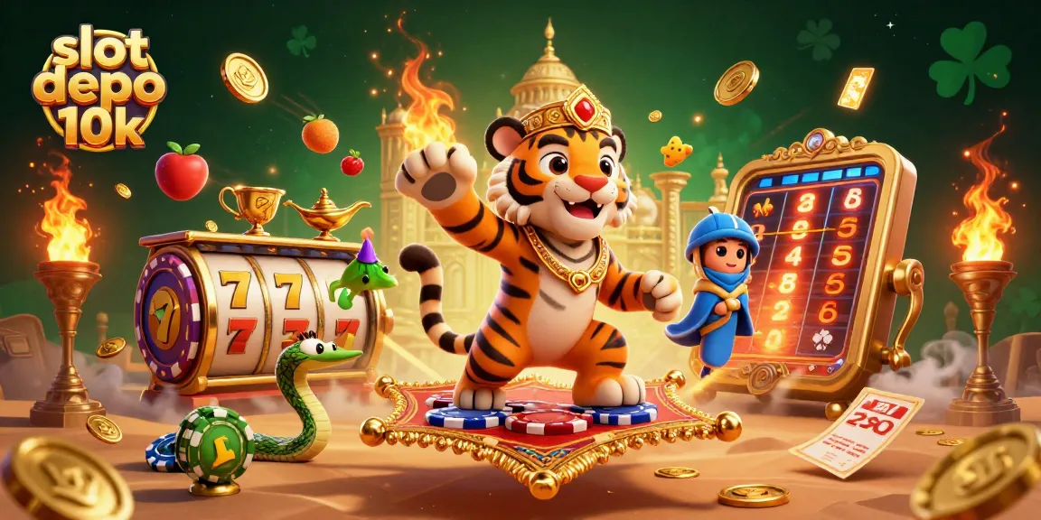 Experience the excitement of slot depo 10k with vibrant Arabian Nights-themed 3D illustration.