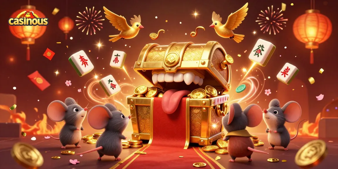 Experience the thrill of casinous as adventurer mice chase treasures in a vibrant online casino scene.
