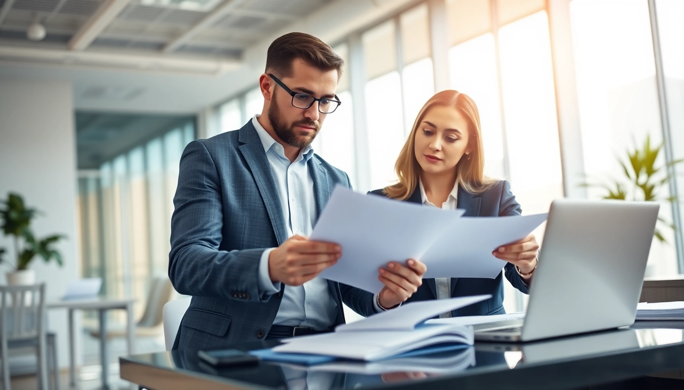 Evaluate partnership life insurance Canada options with professionals in a modern office setting.