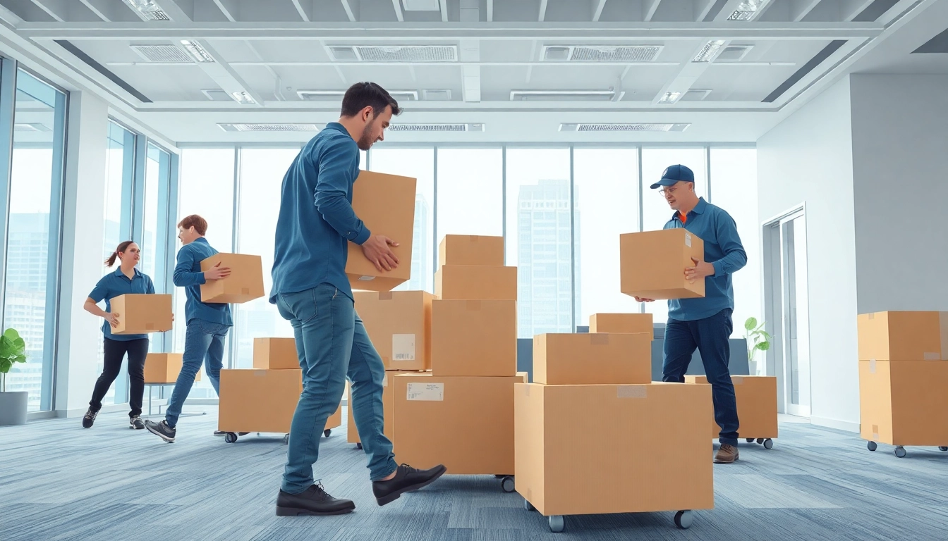 Experience efficient Office Moving Services NYC with professional movers relocating furniture.