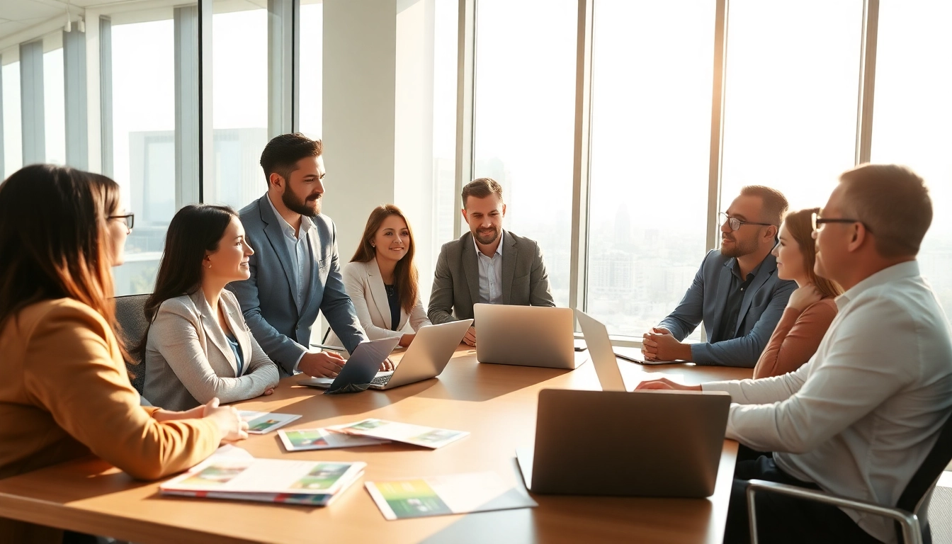 Engaged professionals discussing british gas business gas energy solutions in a modern office.