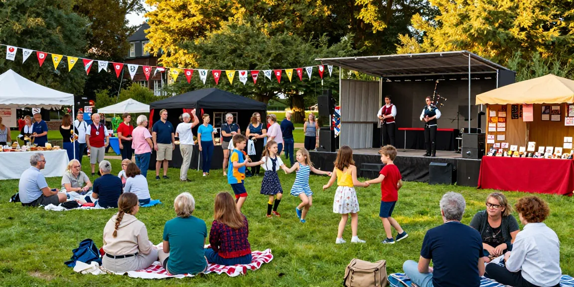 Breton cultural festival featuring vibrant performances and M98 สล๊อตเว็บตรง artisan stalls in a lively park atmosphere.