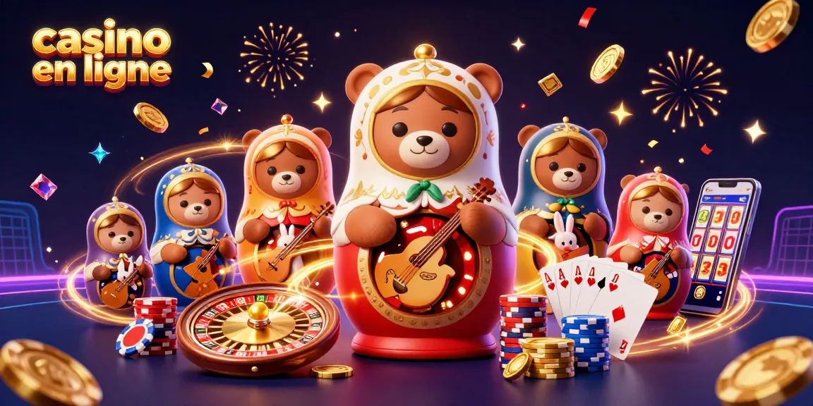 Casino en ligne : monte en puissance avec les ours matryoshka et un décor festif.