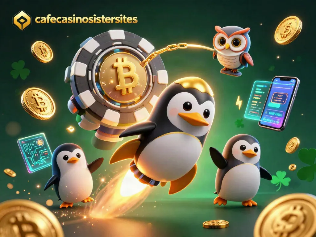 Engage with cafecasinosistersites while the golden penguin launches into a vibrant casino universe.