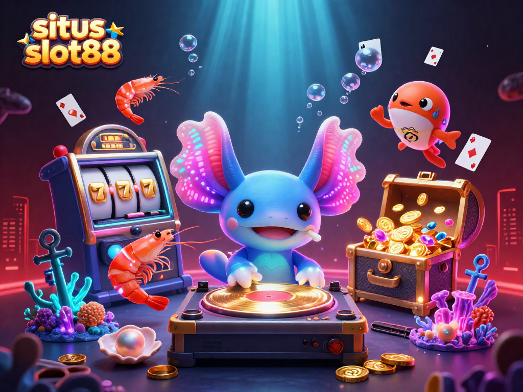 Experience the excitement at situs slot88 with vibrant slot-themed underwater characters!